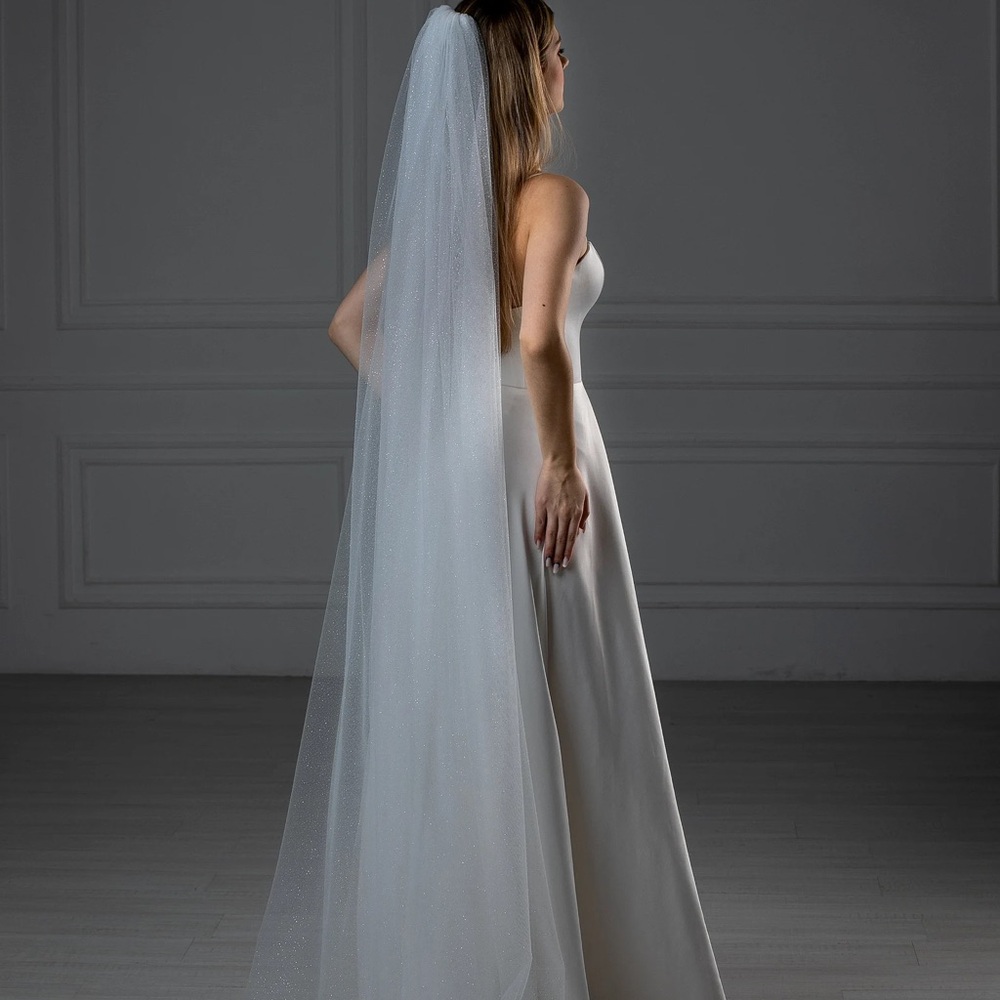 120” Cathedral Glitter Veil in Ivory